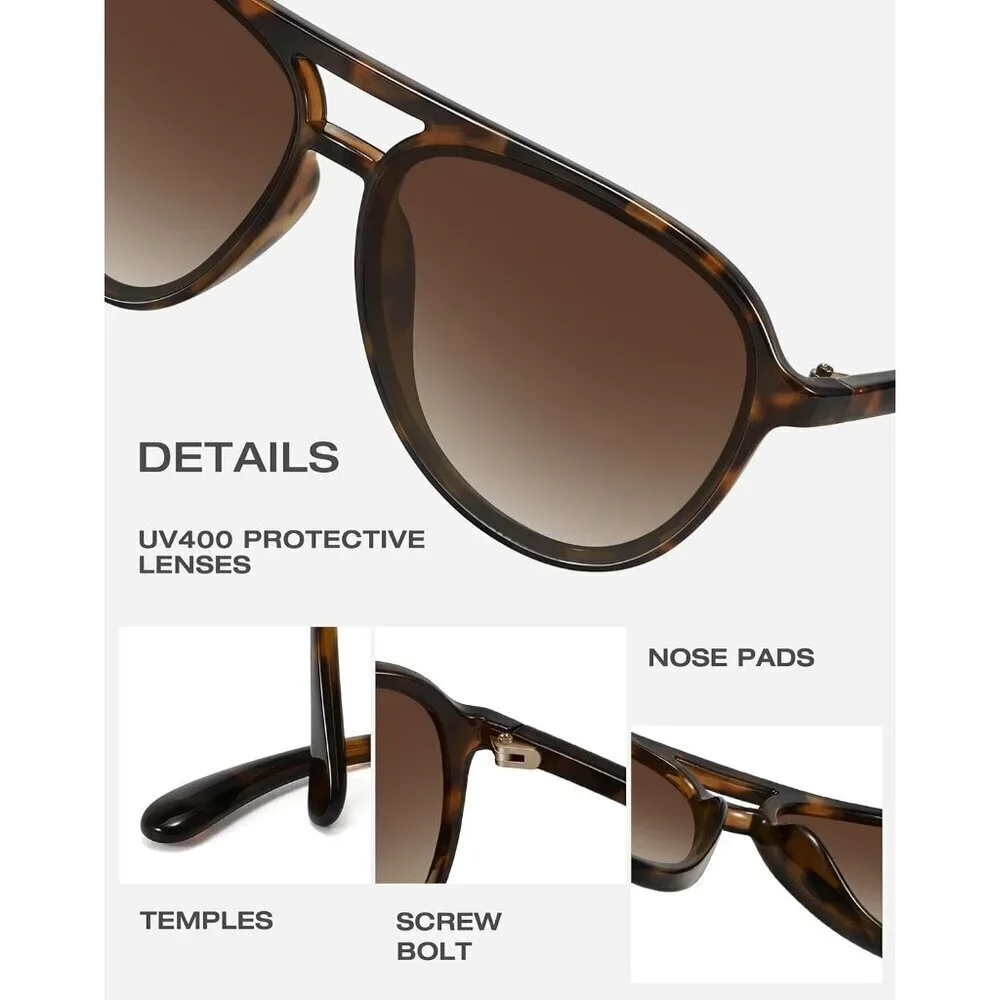Retro Aviator Sunglasses UV Protection Classic Vintage Unisex Fashion